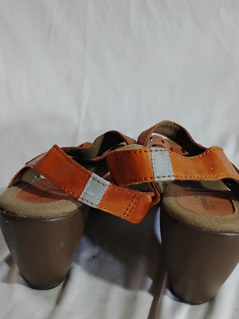 Merrell Comfort Leather Sandals in Cognac Brown 9.5 - Picture 2 of 8